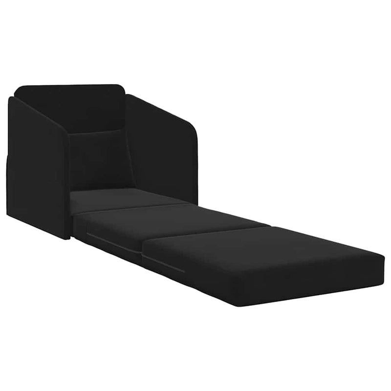vidaXL Kanapéágy Fekete 65 x 80 x 83 cm Bársony