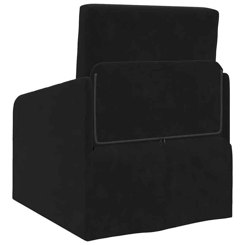 vidaXL Kanapéágy Fekete 65 x 80 x 83 cm Bársony