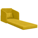 vidaXL Kanapéágy Sárga 65 x 80 x 83 cm Bársony