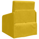 vidaXL Kanapéágy Sárga 65 x 80 x 83 cm Bársony
