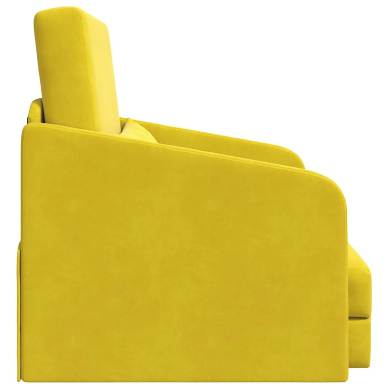 vidaXL Kanapéágy Sárga 65 x 80 x 83 cm Bársony