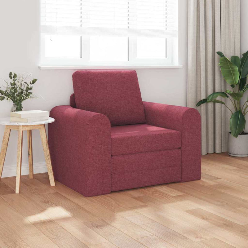 vidaXL Kanapéágy bordó 98 x 71 x 83 cm szövet