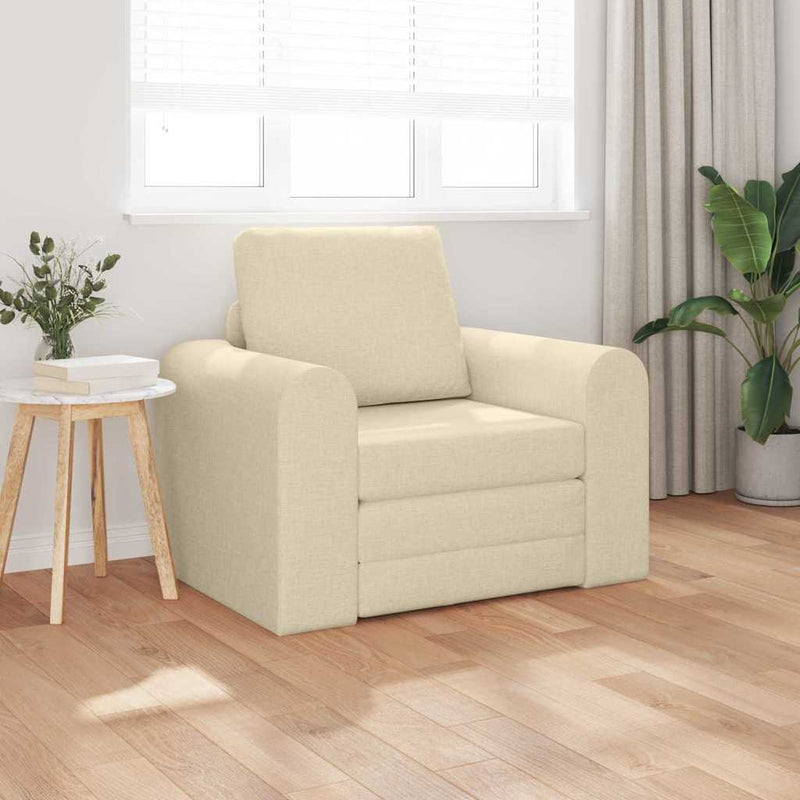 vidaXL Kanapéágy Krém 98 x 71 x 83 cm szövet