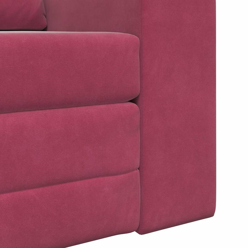 vidaXL Kanapéágy bordó 98 x 71 x 83 cm Bársony