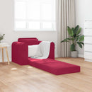 vidaXL Kanapéágy Bordó 98 x 71 x 83 cm Bársony