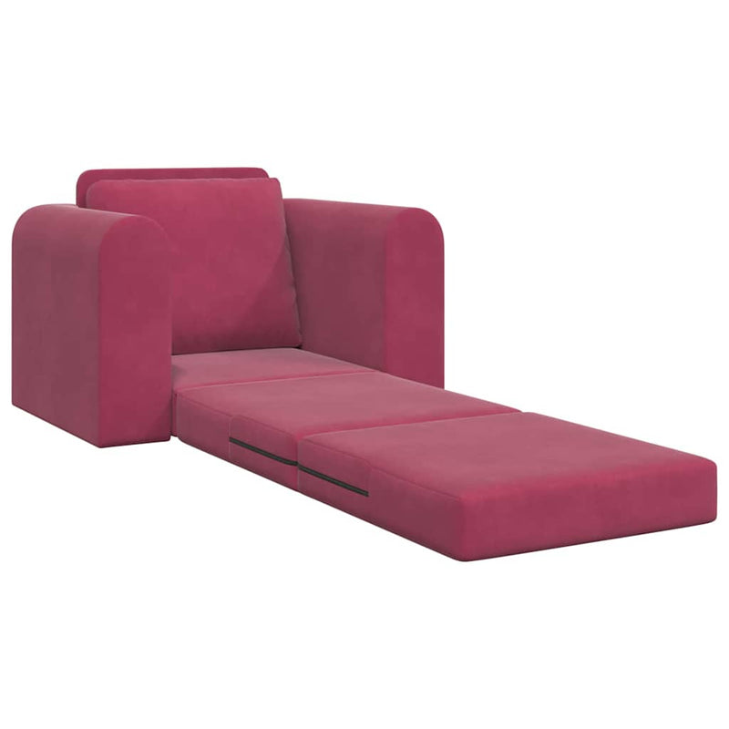 vidaXL Kanapéágy bordó 98 x 71 x 83 cm Bársony