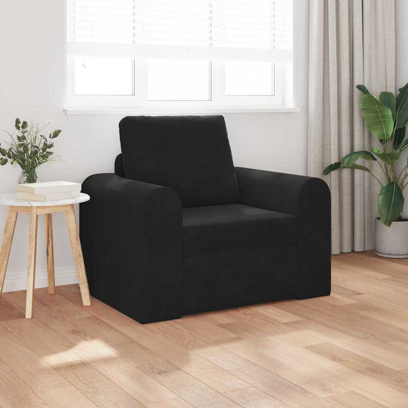 vidaXL Kanapéágy Fekete 98 x 71 x 83 cm Bársony