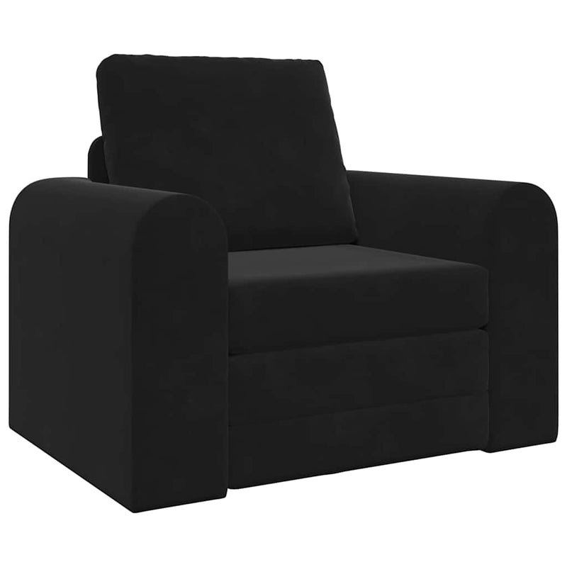 vidaXL Kanapéágy Fekete 98 x 71 x 83 cm Bársony