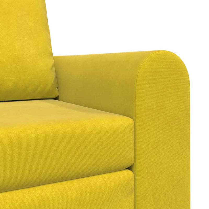 vidaXL Kanapéágy Sárga 98 x 71 x 83 cm Bársony