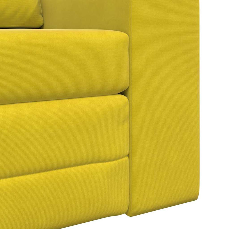 vidaXL Kanapéágy Sárga 98 x 71 x 83 cm Bársony