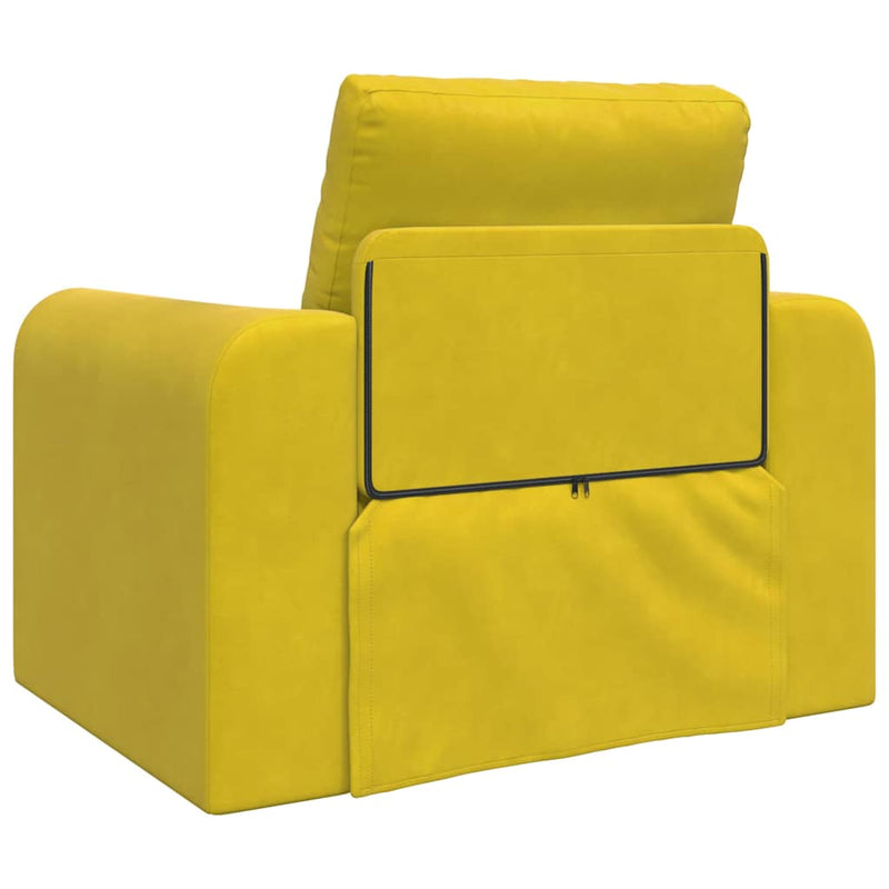 vidaXL Kanapéágy Sárga 98 x 71 x 83 cm Bársony