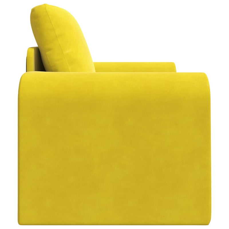 vidaXL Kanapéágy Sárga 98 x 71 x 83 cm Bársony