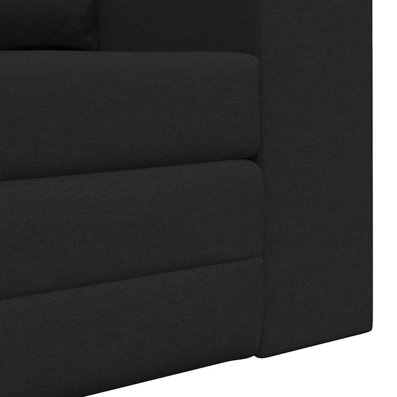 vidaXL Kanapéágy Fekete 148 x 71 x 83 cm szövet