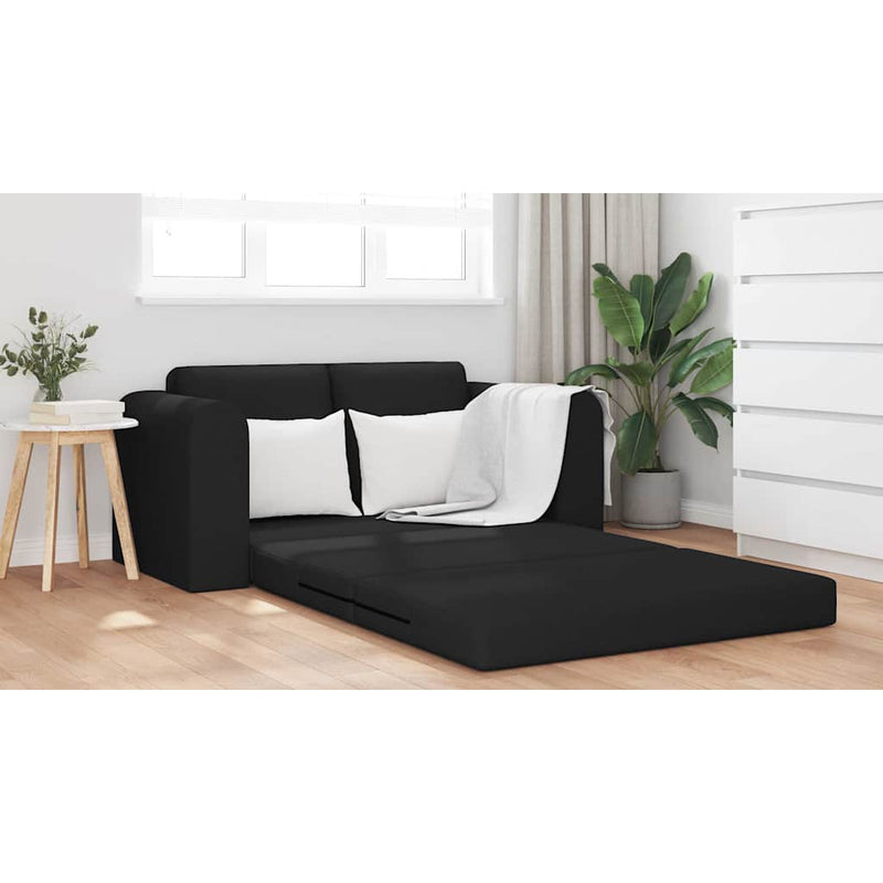 vidaXL Kanapéágy Fekete 148 x 71 x 83 cm szövet