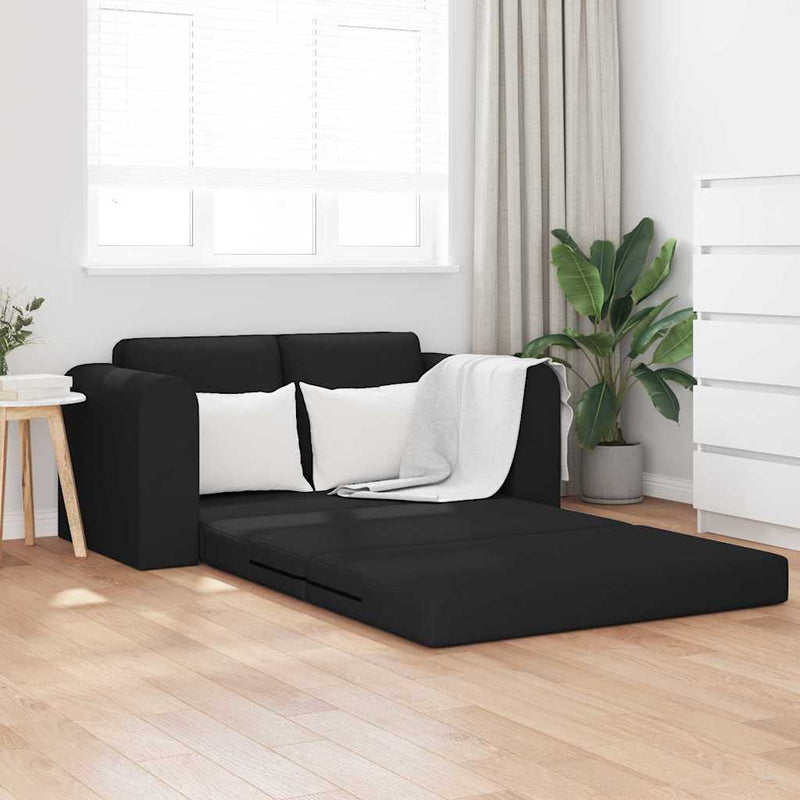 vidaXL Kanapéágy Fekete 148 x 71 x 83 cm szövet