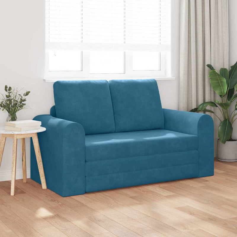 vidaXL Kanapéágy Kék 148 x 71 x 83 cm Bársony