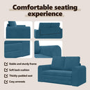 vidaXL Kanapéágy Kék 148 x 71 x 83 cm Bársony