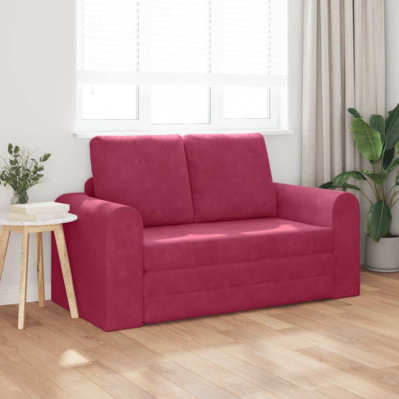 vidaXL Kanapéágy Bordó 148 x 71 x 83 cm Bársony