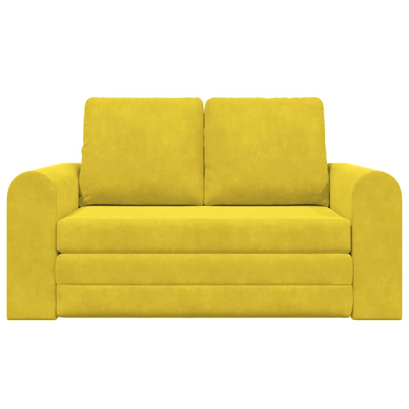 vidaXL Kanapéágy Sárga 148 x 71 x 83 cm Bársony