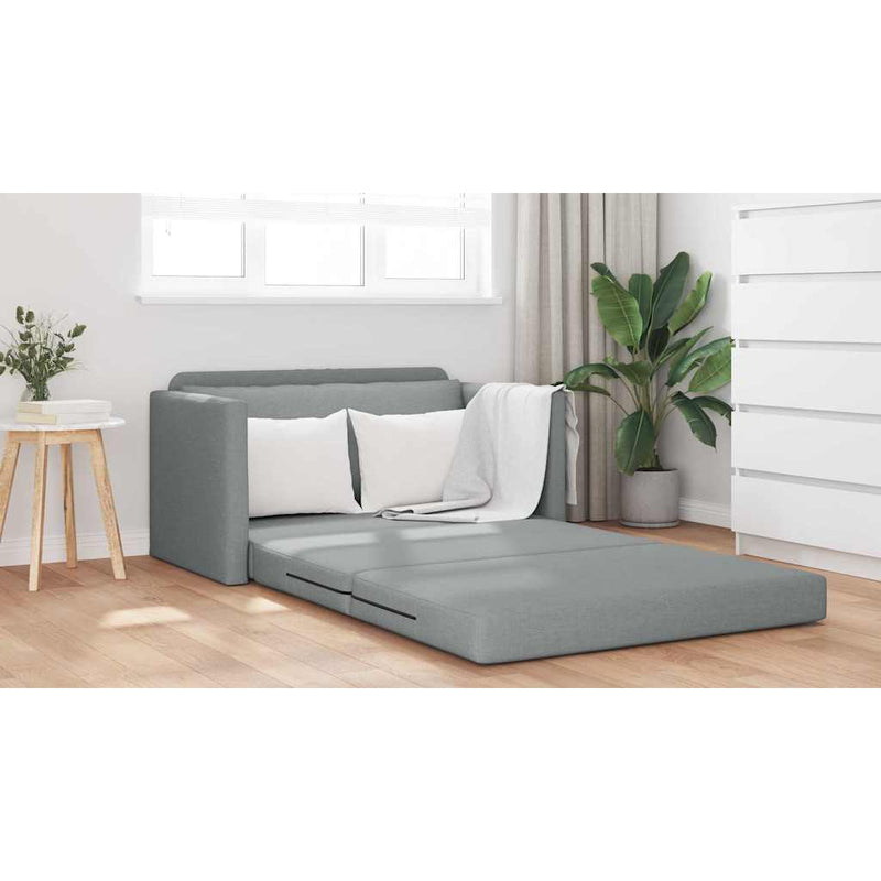 vidaXL Kanapéágy Világosszürke 124 x 71 x 78 cm szövet