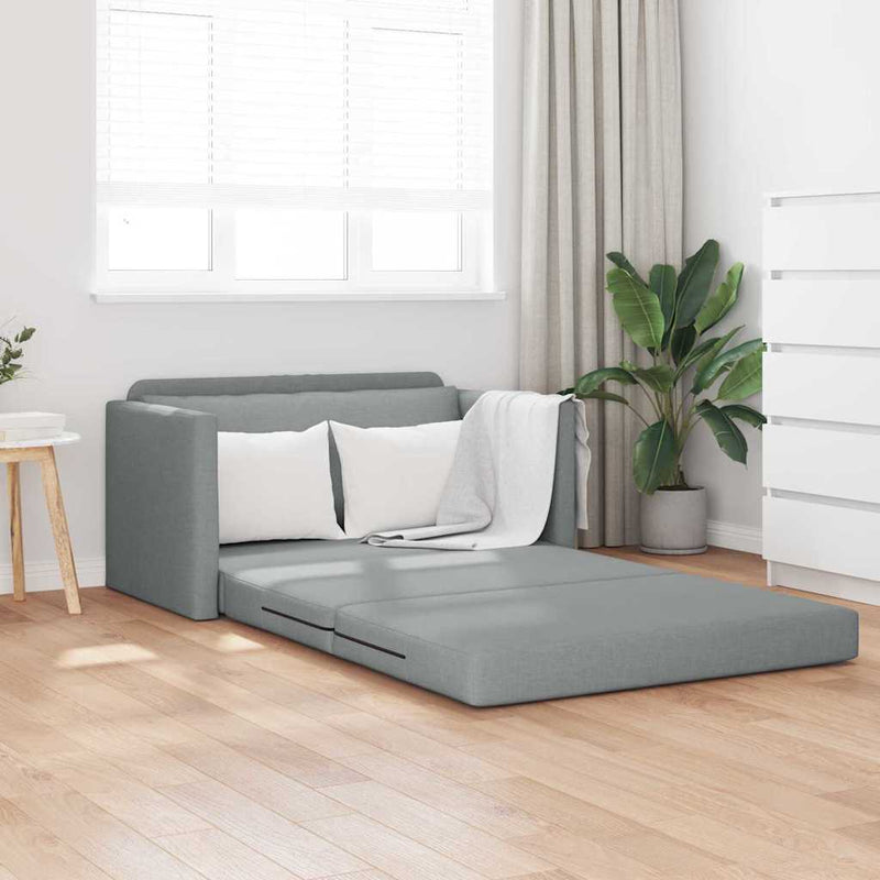 vidaXL Kanapéágy Világosszürke 124 x 71 x 78 cm szövet