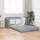 vidaXL Kanapéágy 110cm Világosszürke szövet