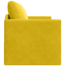 vidaXL Kanapéágy Napraforgó sárga 124 x 71 x 78 cm Bársony