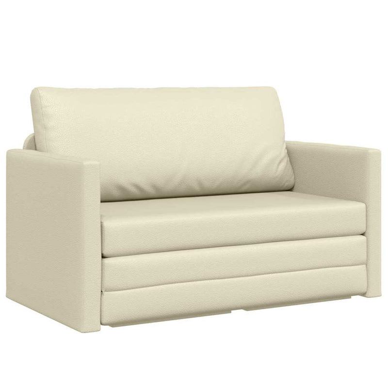 vidaXL Kanapéágy Krém 124 x 71 x 78 cm Mübőr