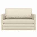 vidaXL Kanapéágy Krém 124 x 71 x 78 cm Mübőr