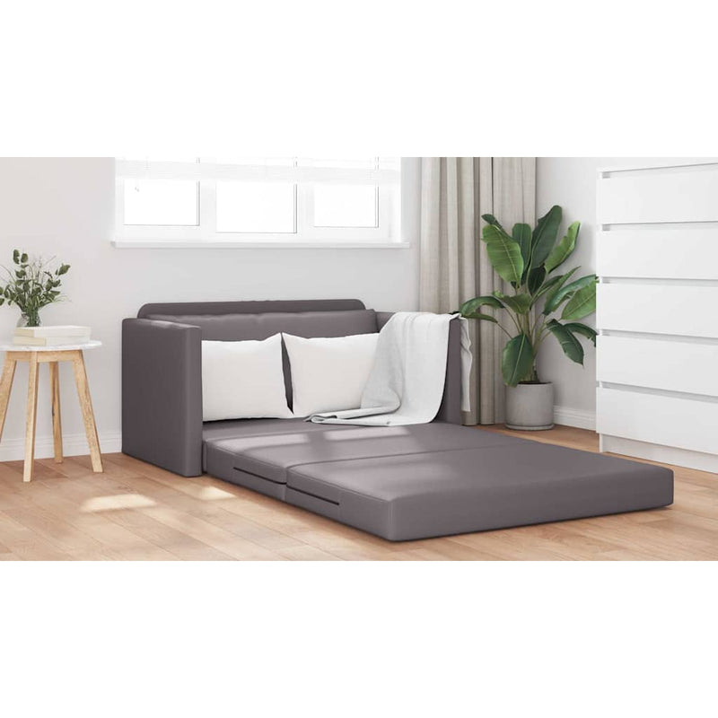 vidaXL Kanapéágy Szürke 124 x 71 x 78 cm Mübőr