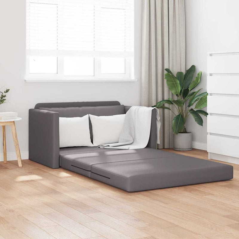 vidaXL Kanapéágy Szürke 124 x 71 x 78 cm Mübőr