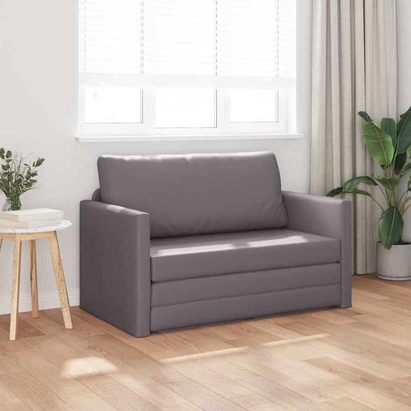 vidaXL Kanapéágy Szürke 124 x 71 x 78 cm Mübőr