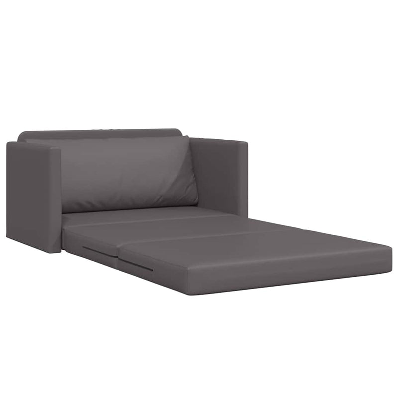 vidaXL Kanapéágy Szürke 124 x 71 x 78 cm Mübőr