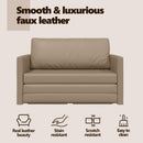 vidaXL Kanapéágy Cappuccino 124 x 71 x 78 cm Mübőr