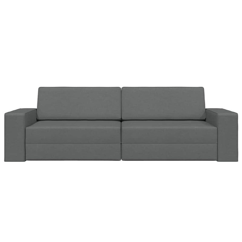 vidaXL Padlókanapé-ágy Sötétszürke 245 x 78 x 77 cm szövet