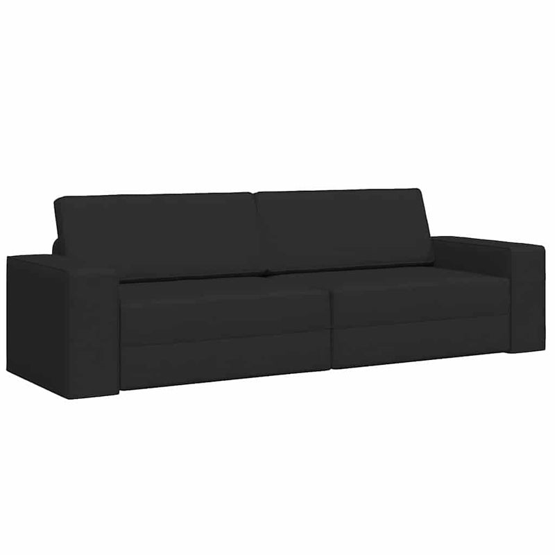 vidaXL Padlókanapé-ágy Fekete 245 x 78 x 77 cm szövet