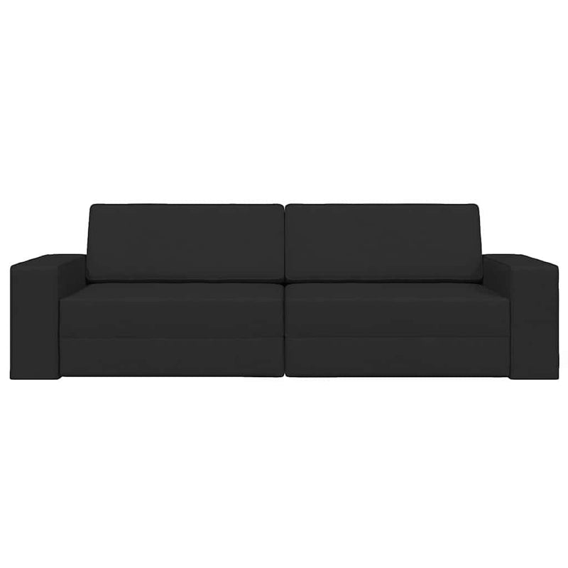 vidaXL Padlókanapé-ágy Fekete 245 x 78 x 77 cm szövet