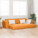 vidaXL Kanapéágy Sötét sárga 245 x 78 x 77 cm szövet