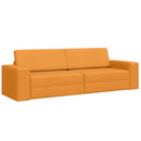 vidaXL Kanapéágy Sötét sárga 245 x 78 x 77 cm szövet