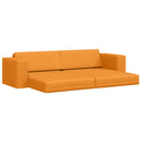 vidaXL Kanapéágy Sötét sárga 245 x 78 x 77 cm szövet