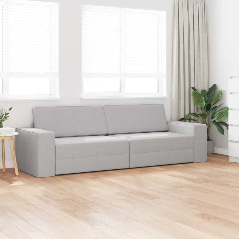 vidaXL Padlókanapé-ágy Felhős szürke 245 x 78 x 77 cm szövet