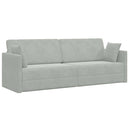 vidaXL Padlókanapé-ágy Világosszürke 213 x 70 x 77 cm Bársony