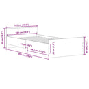 vidaXL kézműves tölgy szerelt fa ágykeret matrac nélkül 100x200 cm