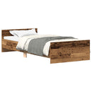vidaXL antik fa szerelt fa ágykeret matrac nélkül 90x190 cm