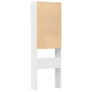 vidaXL fehér szerelt fa mosógépszekrény 64 x 24 x 190 cm