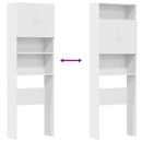 vidaXL fehér szerelt fa mosógépszekrény 64 x 24 x 190 cm