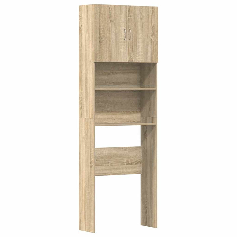 vidaXL sonoma tölgy színű szerelt fa mosógépszekrény 64 x 24 x 190 cm