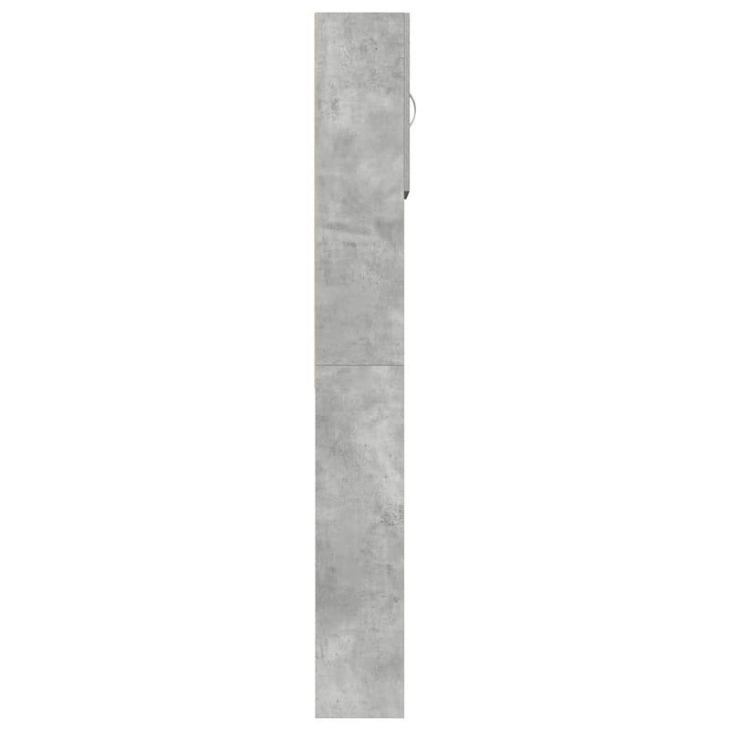 vidaXL betonszürke szerelt fa mosógépszekrény 64 x 24 x 190 cm