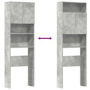 vidaXL betonszürke szerelt fa mosógépszekrény 64 x 24 x 190 cm