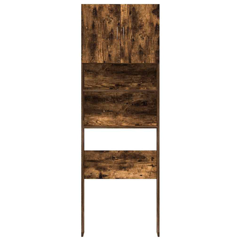 vidaXL füstös tölgyszínű szerelt fa mosógépszekrény 64 x 24 x 190 cm